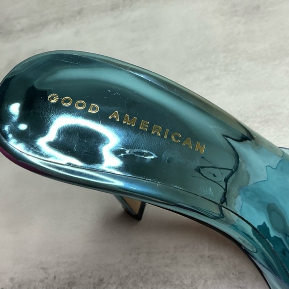 Good American Blue “Cinderella” Glass Slipper GA363P Heels – Size 8.5 - Picture 3 of 7